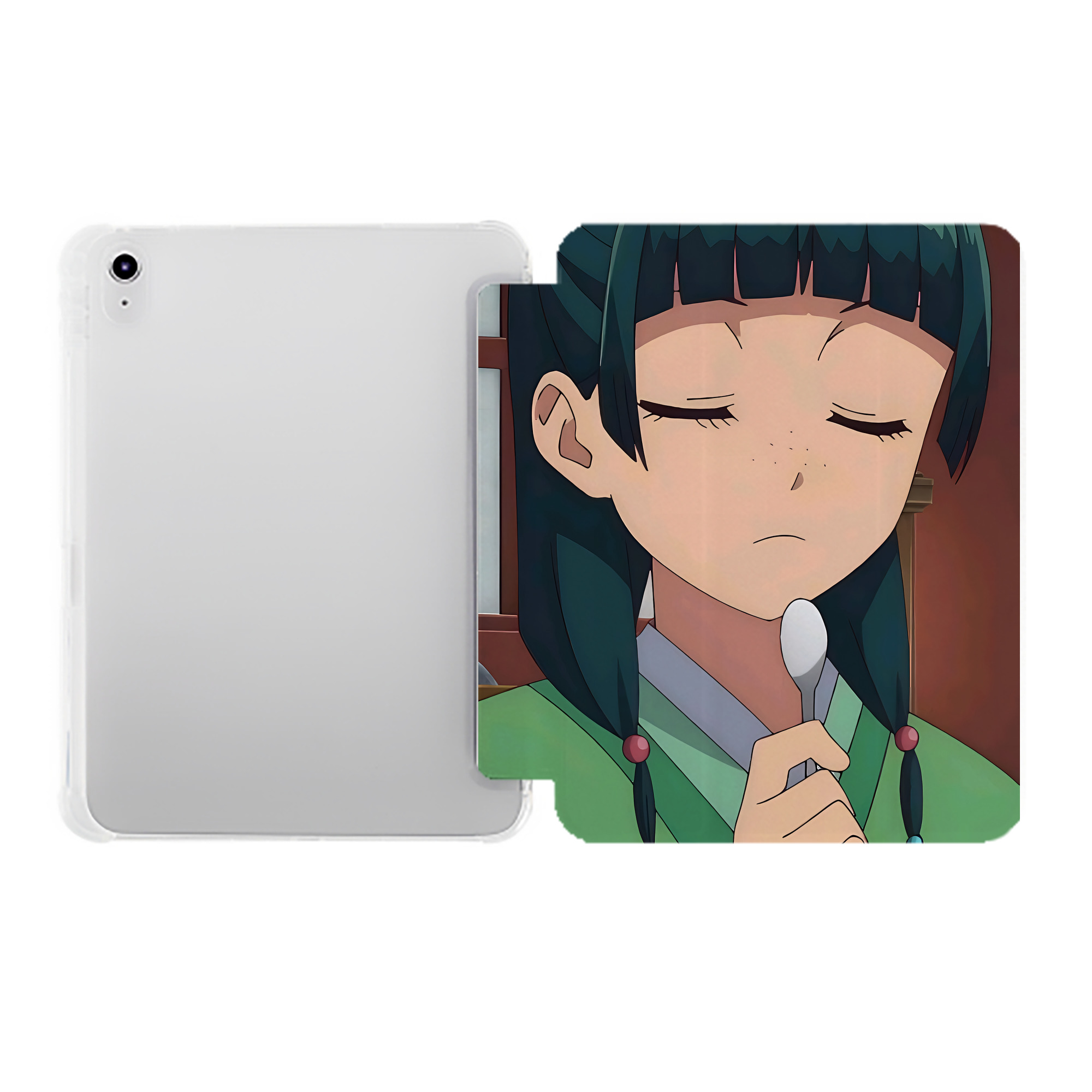 （画像用） 薬屋のひとりごと The Apothecary Diaries IPad ケース ペン収納付き 三つ折りスタンド PUレザー×シリコン 対応機種9.5/10.5/10.9インチ